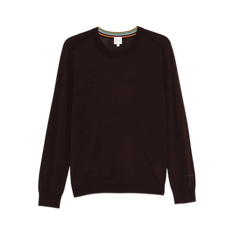 Paul Smith Pull Classic Brown Crew Neck Sweater Black