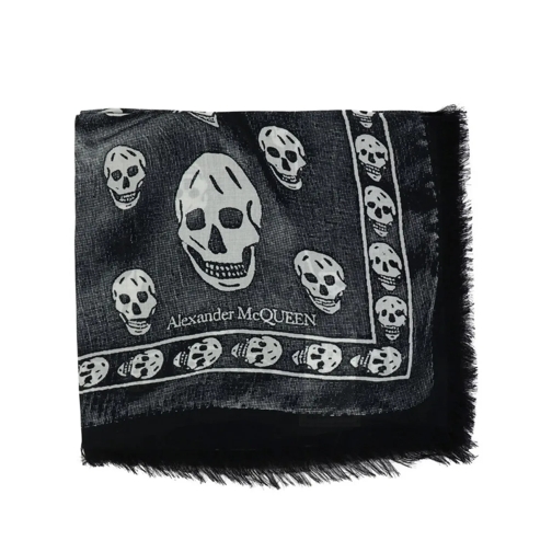 Alexander McQueen Leichter Schal Scarf With Print Black