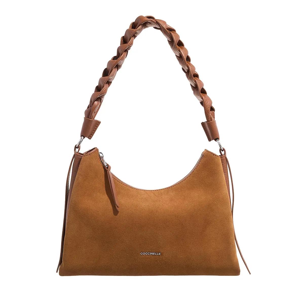 Coccinelle Women's Brown Crossbody Bags - Boheme Suede Bimaterial - Crossbody Bags For Unisize