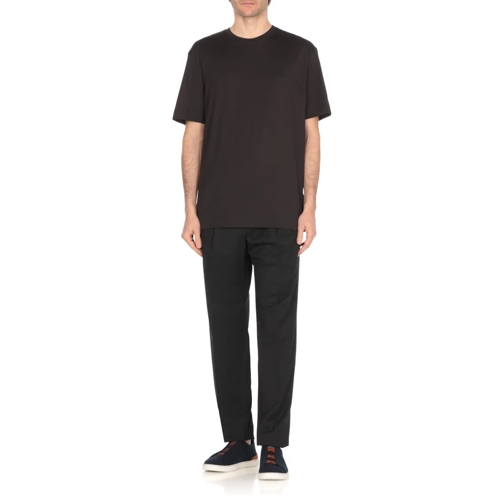 Zegna T-shirts Blue Cotton T-Shirt Blue (Image 2)