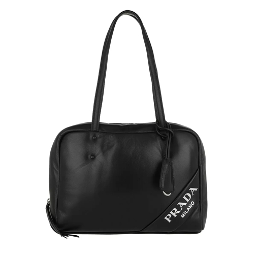 Prada Padded Tote Bag Medium Nero/Cobalto Rymlig shoppingväska