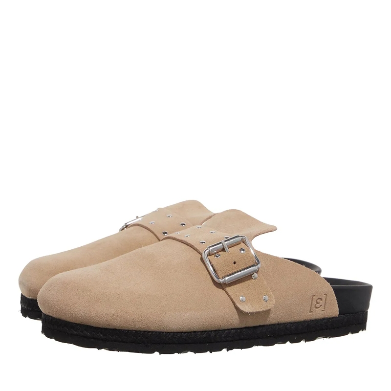 Espadrij l’originale Hausschuhe Cloq Rivet Beige