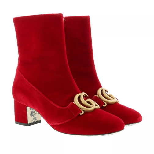 Gucci Low Boots Leather Red Enkellaars