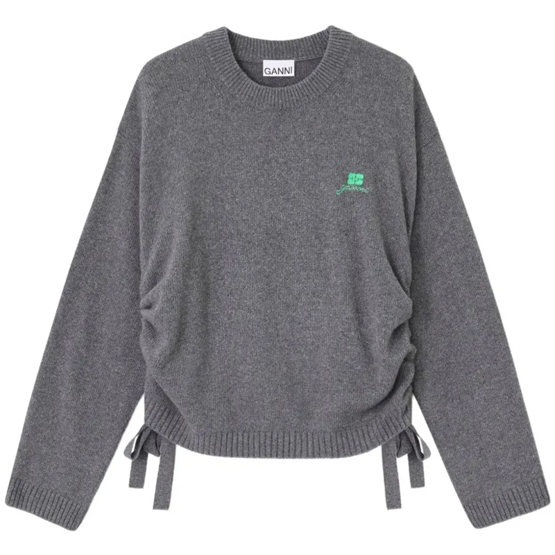 GANNI  pull grijs strip grau
