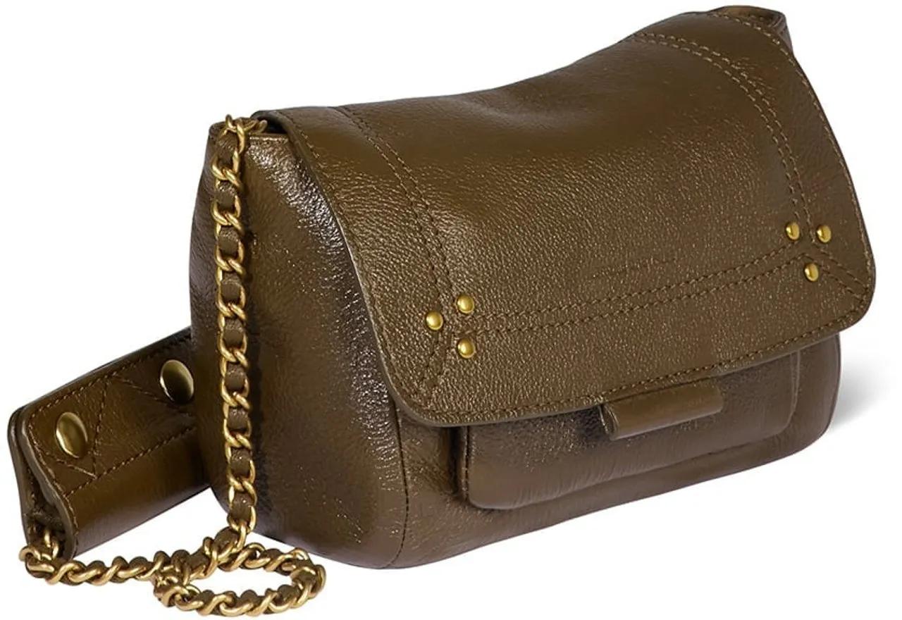 Jérôme Dreyfuss Bruine leren schoudertas met klep Brown Dames