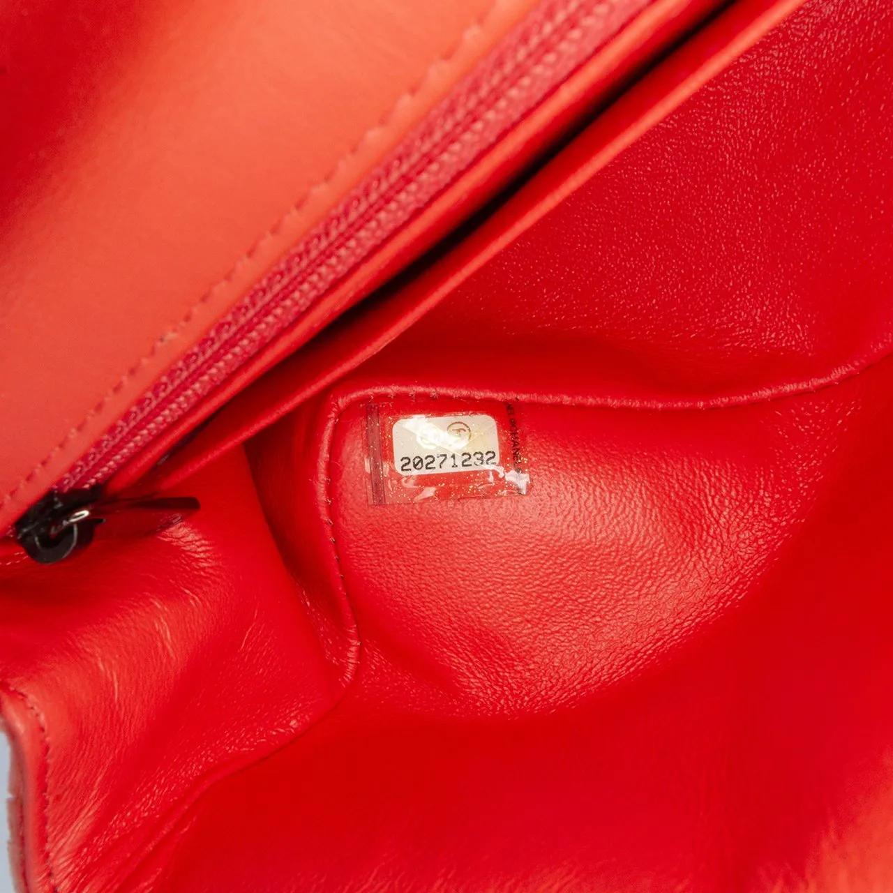 Thumbnail - Chanel Hobo Bags - Mini Rectangular Classic Velvet Single Flap - Gr. unisize - in Orange - für Damen