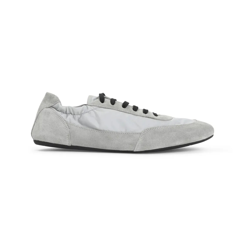 Prada Low-Top-Sneaker Nube Calf Leather Collapse Sneakers White
