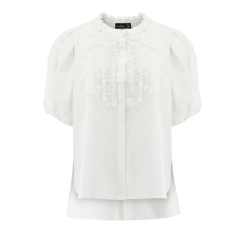 VAN LAACK Bluse Bluse Modern Fit Uni beige