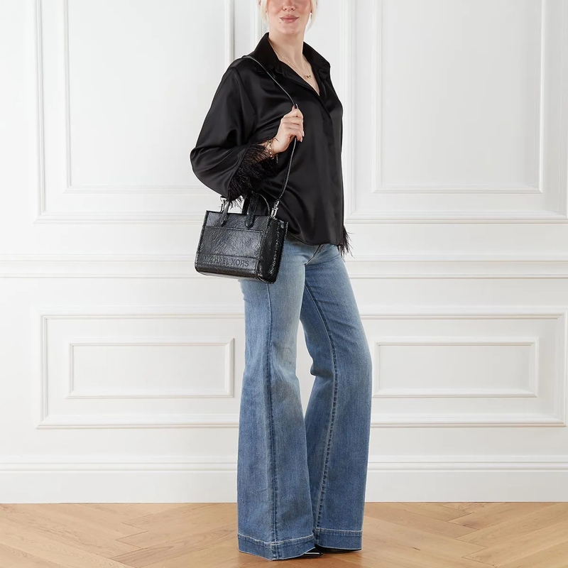 MICHAEL Michael Kors Tote Sm Ew Msgr Black(Image 3)