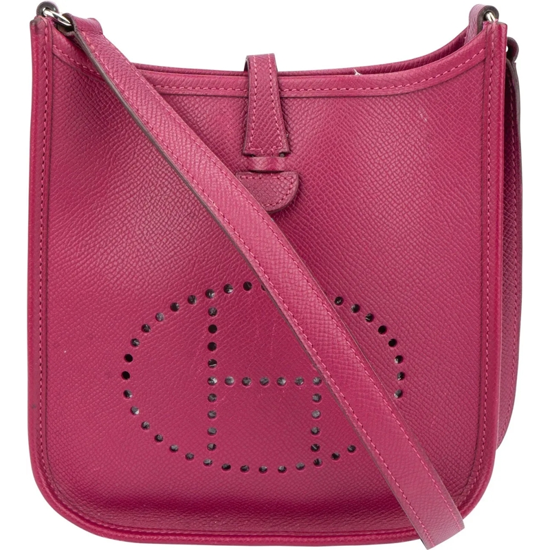 Hermès Sac à bandoulière Hermes Pink Epsom Leather Evelyne 16 Crossbody Bag rose