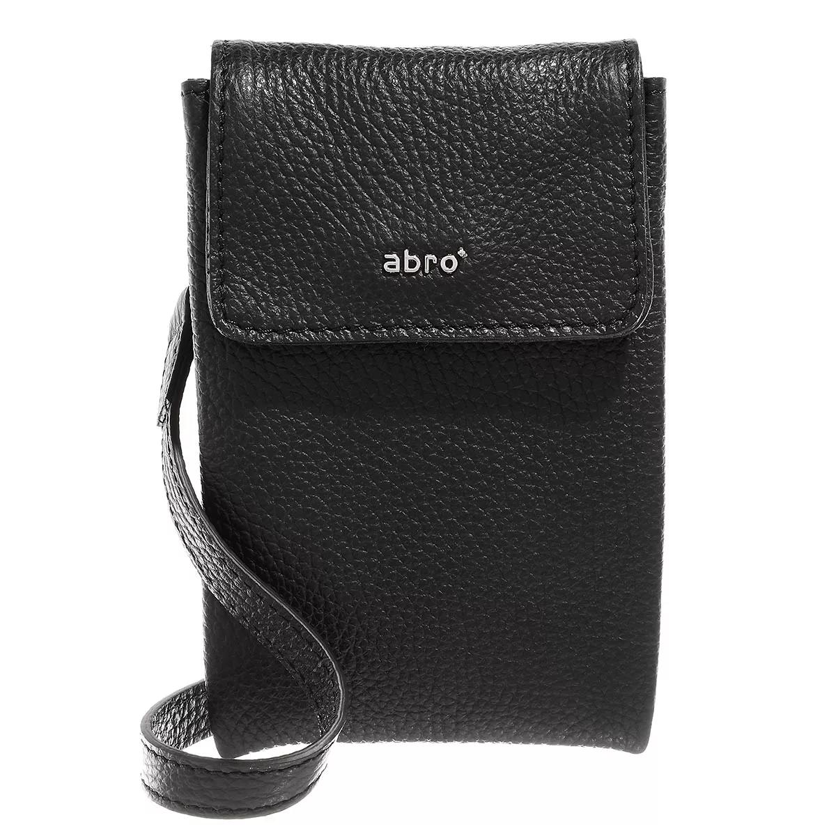 Abro Crossbody Bags - Handy Umhängetasche Free - Gr. unisize - in Schwarz - für Damen - aus Textil & Leder & Leder