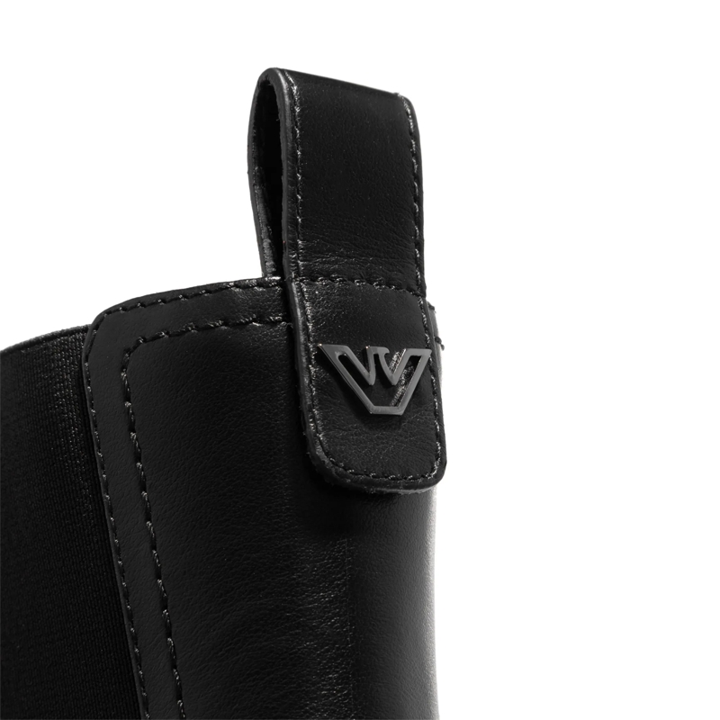 Emporio Armani Stiefeletten Stivaletto Vitello+Elastico Nero+Nero(Image 5)