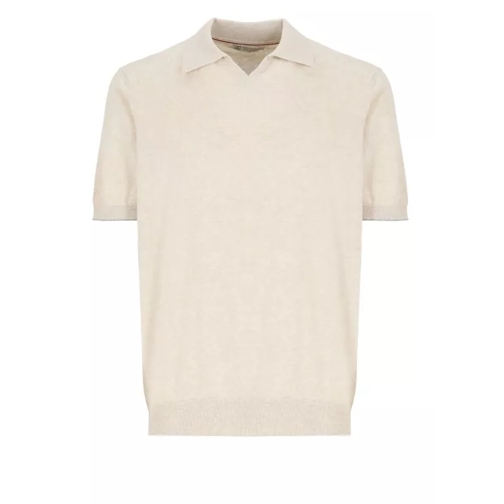 Brunello Cucinelli Beige Cotton Polo Shirt Neutrals 