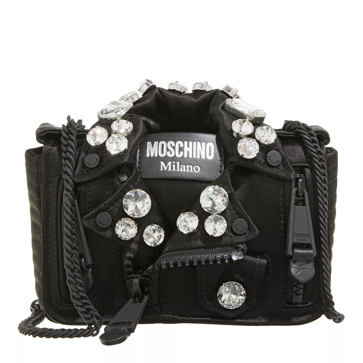 ショルダーバッグ・ポシェット MOSCHINO COUTURE Woman Shoulder bag Black MC4216PP0MOM2 00A MOSCHINO Logo Embellished Zipped Shoulder/Crossbody Bag