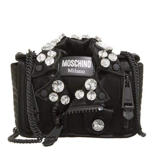 Moschino Shoulder Bag Fantasy Print Black Sac à bandoulière