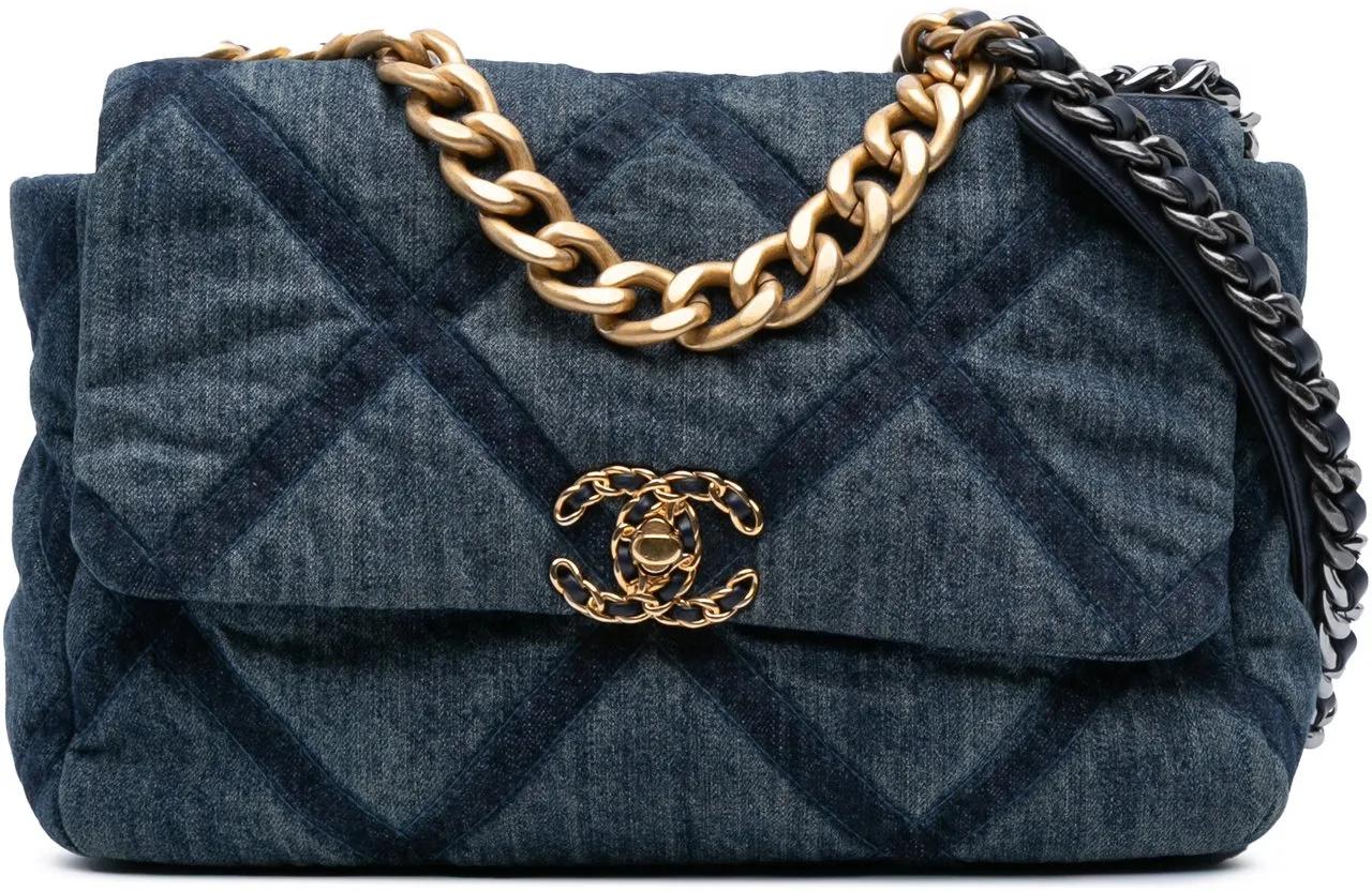 Chanel Hobo Bags - Large Denim 19 Flap - Gr. unisize - in Blau - für Damen