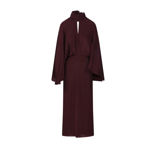 JOHANNA ORTIZ  Wine Parajes Lejanos Ankle Dress Burgundy