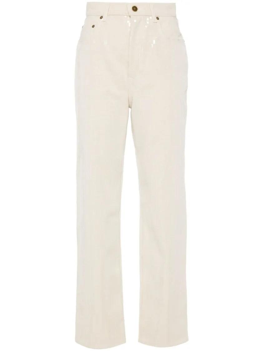 Golden Goose - Denim Pants With Sequins - Größe 27 - beige