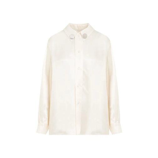 Jil Sander Hemden Beige Viscose Shirt White