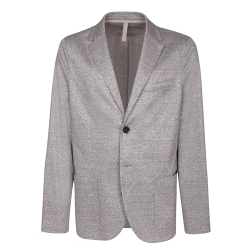 Harris Wharf Single-Breasted Linen Jacket Grey 
