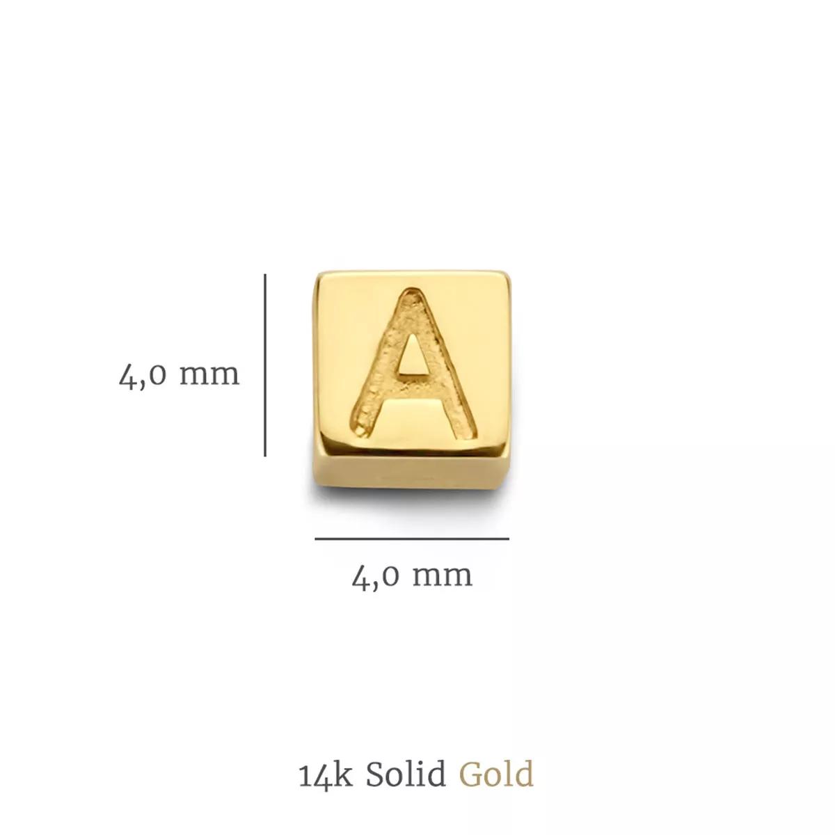 isabel bernard bijouterie, a gold le carré felie 14 karat cube charm en gold - pendentifs & charmspour dames