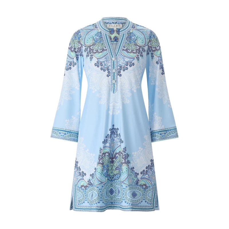 Hale Bob Mini-jurk Minikleid mit Paisleymuster blau