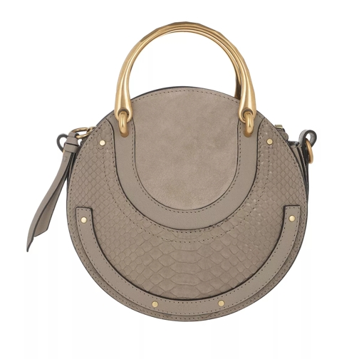 Chloé Pixie Double Handle Bag Studded Leather Motty Grey Tote