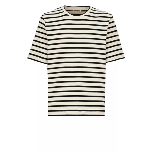 Jil Sander Striped Cotton T-Shirt Neutrals 