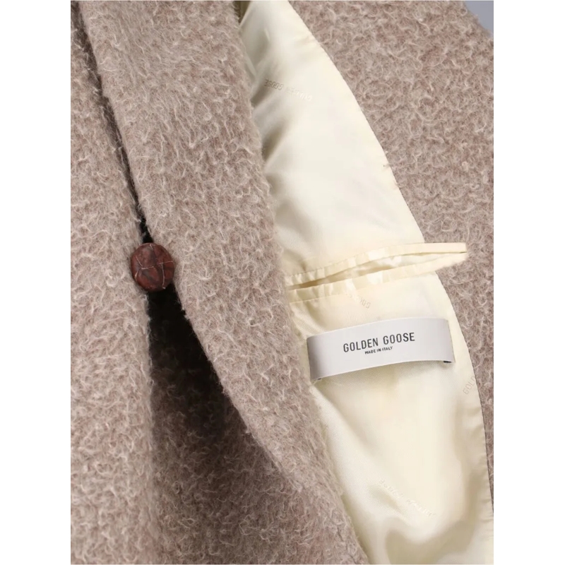 Golden Goose Übergangsmantel Double-Breasted Coat – Beige Grau(Image 6)