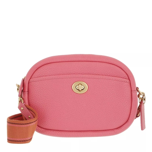 Coach Soft Pebble Leather Camera Bag With Leather And We Watermelon Crossbody Bag