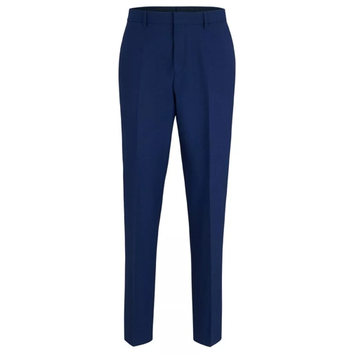 Boss  Slim-Fit Hose aus Schurwolle Blau