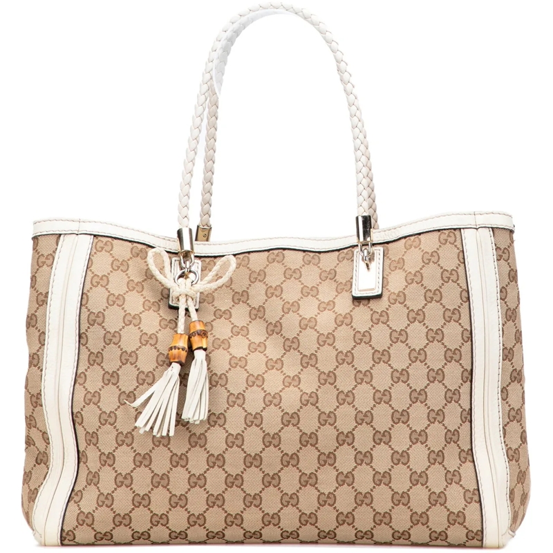 Gucci Shopper Medium GG Canvas Bella Tote braun