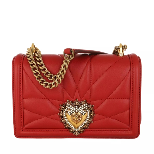 Dolce&Gabbana Devotion Crossbody Mini Bag Leather Rosso Papavero Cross body-väskor