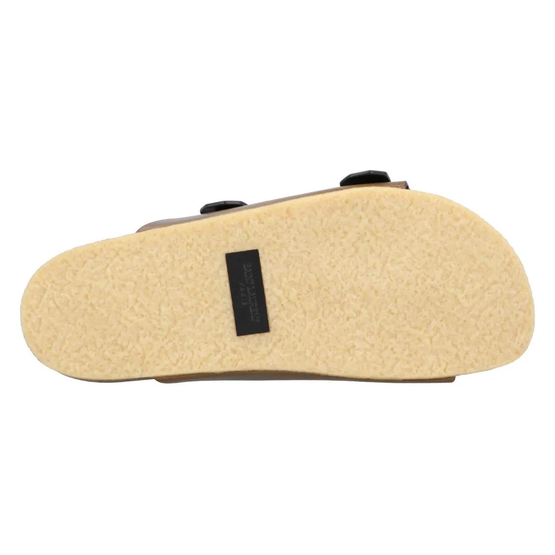 Thumbnail - Saint Laurent Sandalen - Smooth Leather "Jimmy" Flat Sandals - Gr. 40 (EU) - in Braun - für Damen