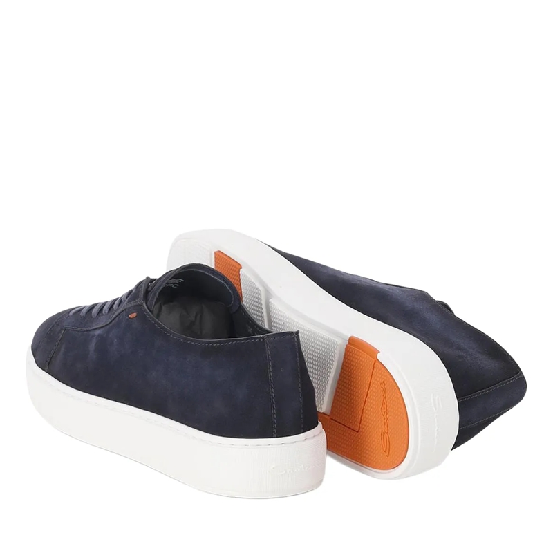 Santoni Schnürschuhe Sneaker aus Leder braun(Image 8)