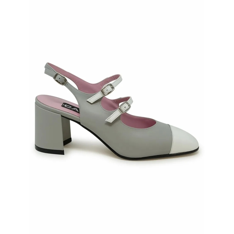 Carel Paris Pumps Papaya Leather Ballet Pumps Grey