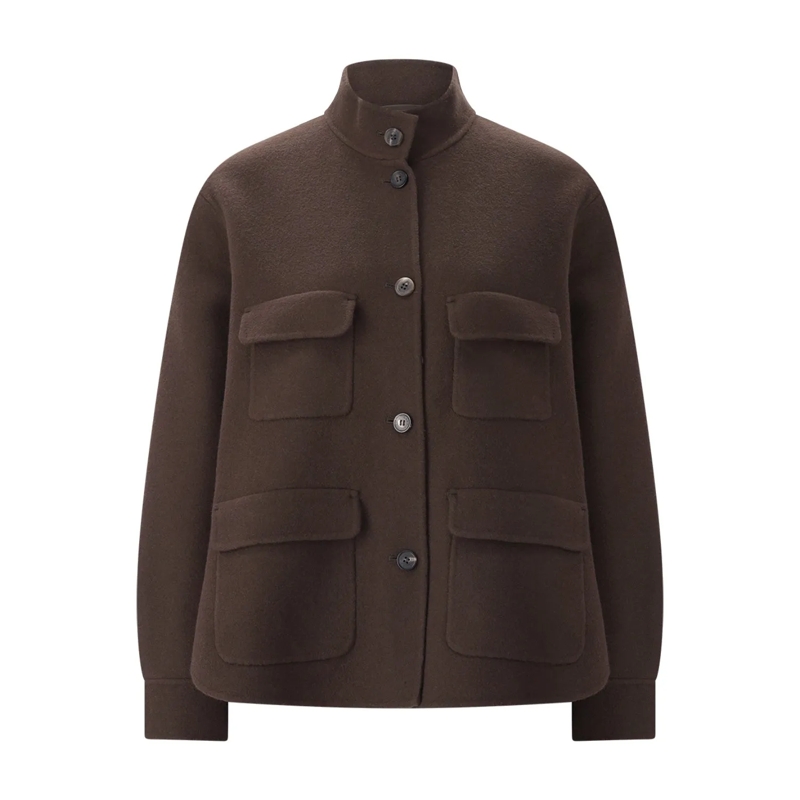 Lis Lareida Veste de transition Jacke aus Woll-Mix braun