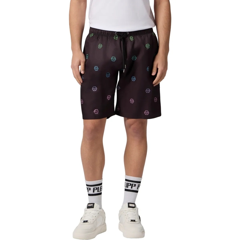 Philipp Plein Shorts Nylon Shorts Degrade Monogram schwarz(Image 3)