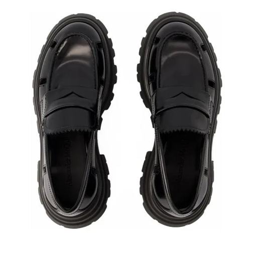 Alexander McQueen Botte Wander Ankle Boots - Black/White - Leather Black (Image 4)