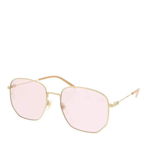 Gucci GG0396S-004 56 Blue & Beyond Woman Sunglasses Gold-Pink Solglasögon