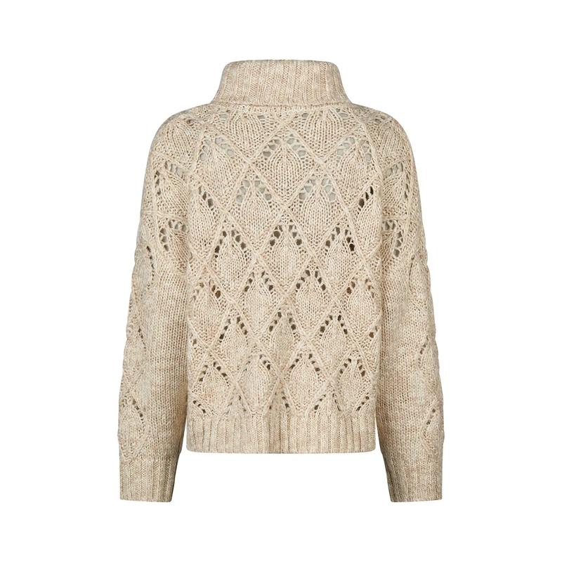 Marc Aurel Rollkragenpullover Pullover- grobes Ajourmuster- Rippenabschlüsse beige(Image 5)