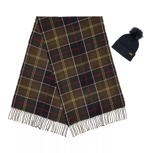 Barbour Barbour Dover Beanie & Hailes Scarf Gift Set Classic Lichtgewicht Sjaal