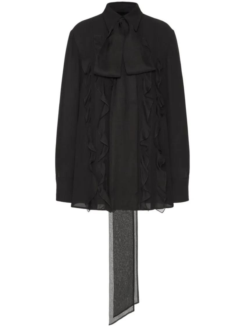 Thumbnail - Valentino Garavani - `Georgette` Shirt - Größe 42 - schwarz