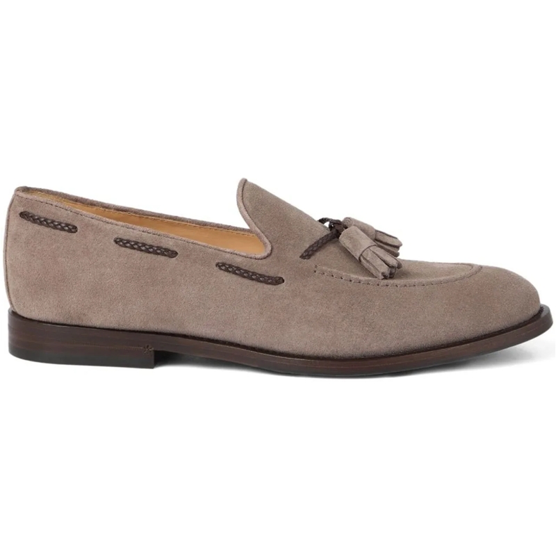Brunello Cucinelli Loafer Flat Shoes Grey grau