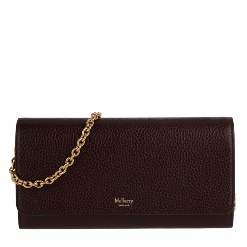 Mulberry Continental Clutch Grained Oxblood Pochette