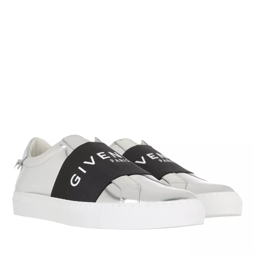 Givenchy Mirror Effect Webbing Sneakers Leather Silver Slip-On Sneaker