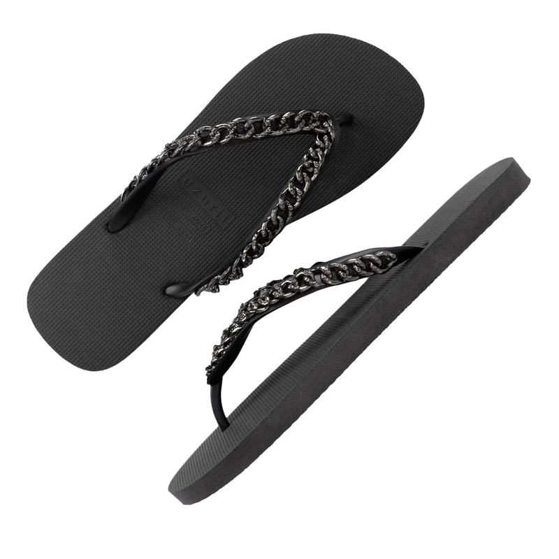 UZURII Flip Flops Zehentrenner Silver Large schwarz(Image 3)