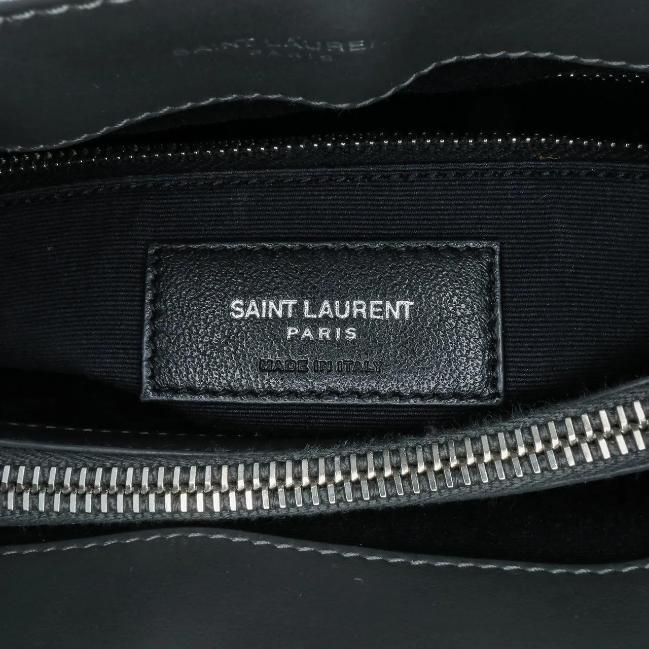 Thumbnail - Saint Laurent Hobo Bags - 2018 Medium Leather Matelasse LouLou Satchel - Gr. unisize - in Schwarz - für Damen