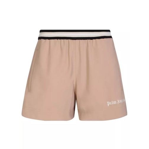 Palm Angels Miami Beige Running Shorts Neutrals Pantaloncini casual