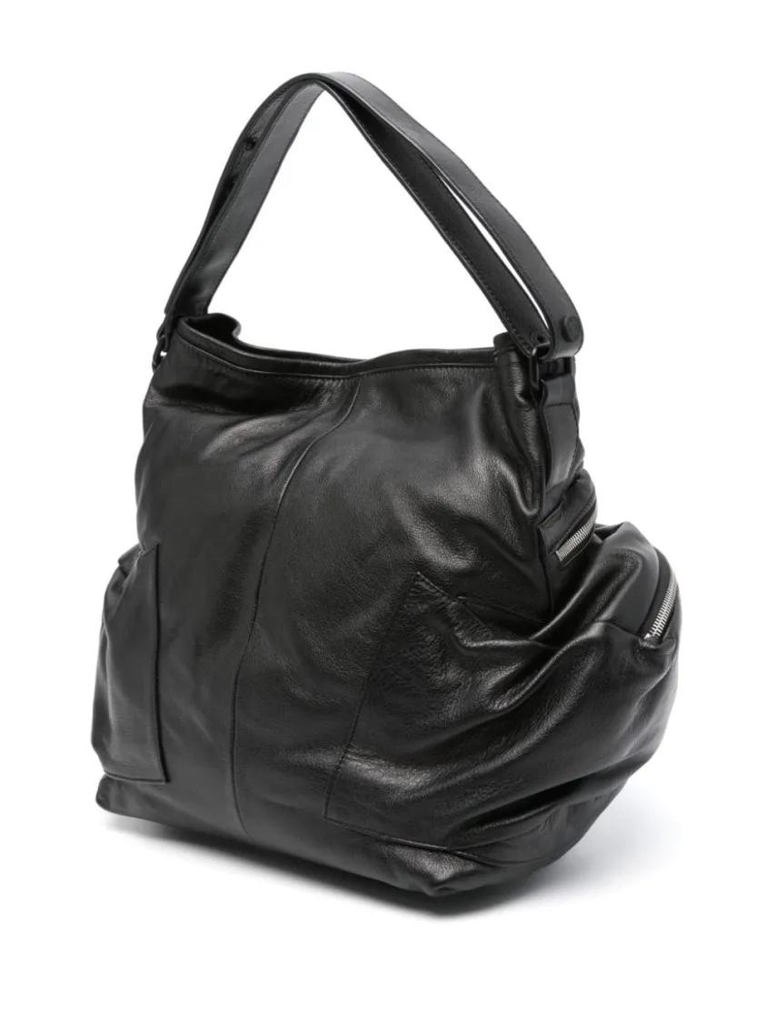 Vic Matié Crossbody bags Black Leather Bag in zwart